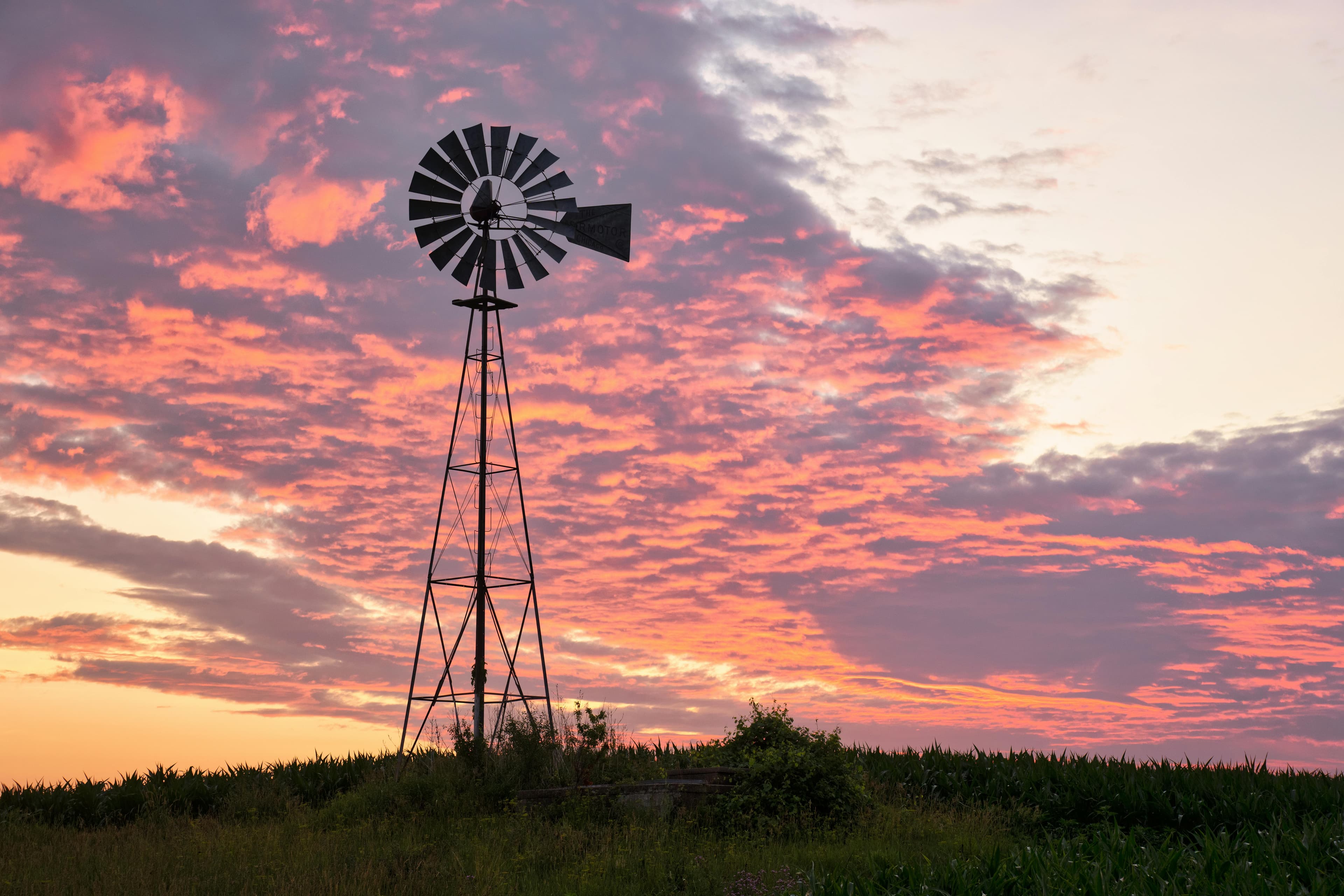 Farm landscape, Bethlehem Free State, golden hour